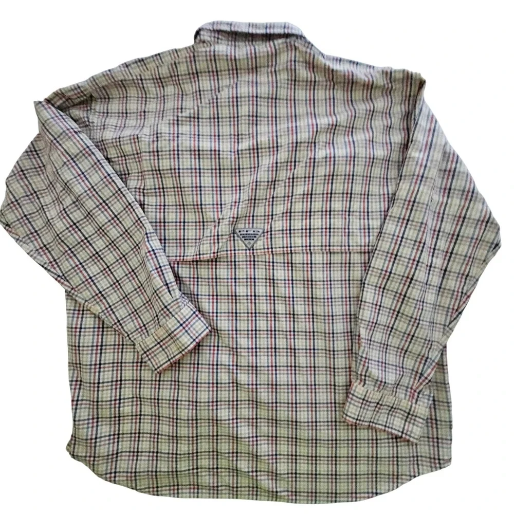 Columbia‎ PFG Super Bahama Fishing Shirt Mens XL Long Sleeve Plaid FM7188 Multi